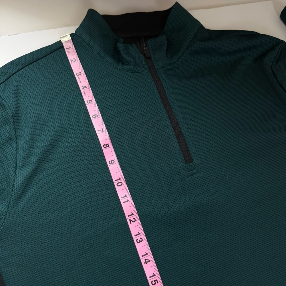 PGA Tour Pullover Quarter Zip Mens XL Green Black Thermal Long Sleeve NWT - Picture 12 of 13